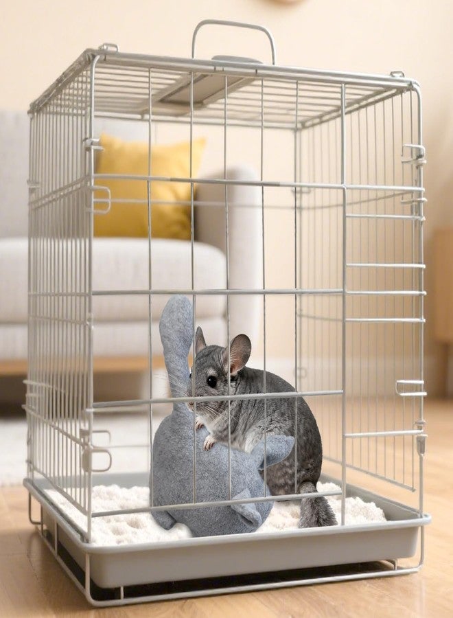 vomvomp Chinchilla Cuddle Buddy Comfort Cuddler for Guinea Pigs, Hamsters, Ferrets, Hedgehogs & Sugar Gliders Anxiety Relief Stuffed Animal Companion (Gray) - Image 5
